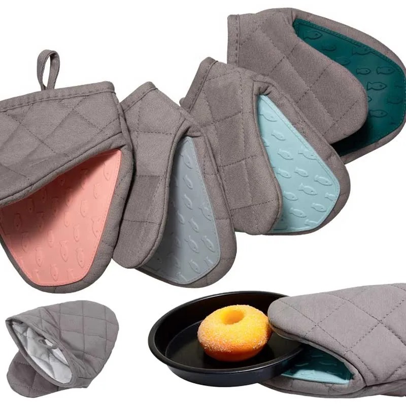 Oven Mitt Silicone - ถุงมือกันความร้อนซิลิโคน 1 ชิ้น สำหรับเตาอบ ถุงมือจับจาน ถ้วย