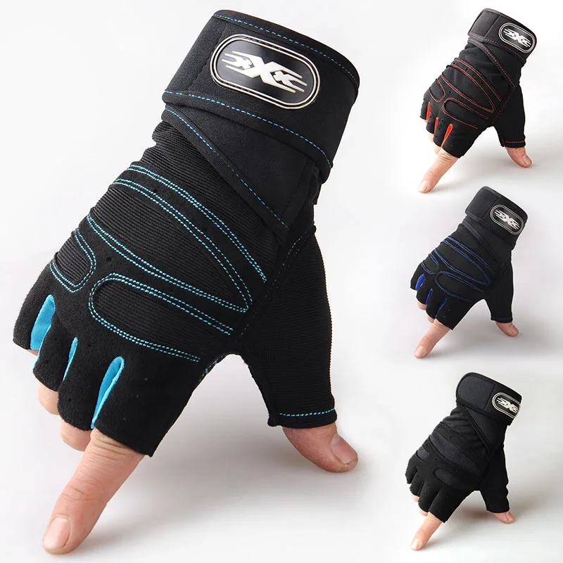 Workout Glove Gym - ถุงมือยิมสําหรับผู้ชายผู้หญิงฟิตเนสยกน้ําหนักสายรัดข้อมือถุงมือ Body Building การฝึกอบรมกีฬาการออกกําลังกายขี่จักรยานถุงมือกันกระแทก
