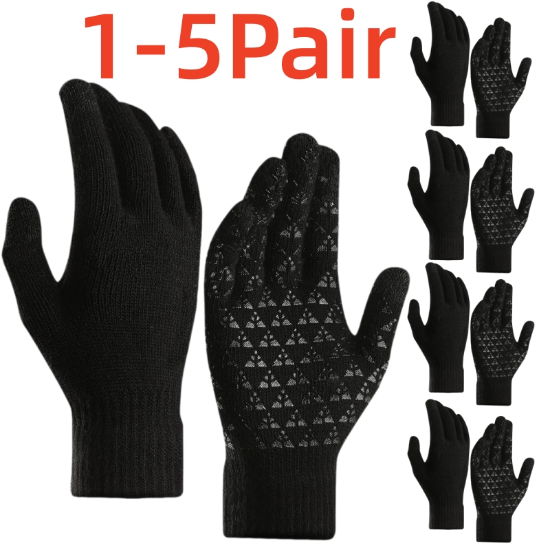 Magic Touch Glove - ถุงมือวิ่งกีฬากลางแจ้ง1-5คู่ถุงมือฟิตเนสแบบเต็มนิ้วสำหรับผู้ชายผู้หญิงถุงมือมหัศจรรย์