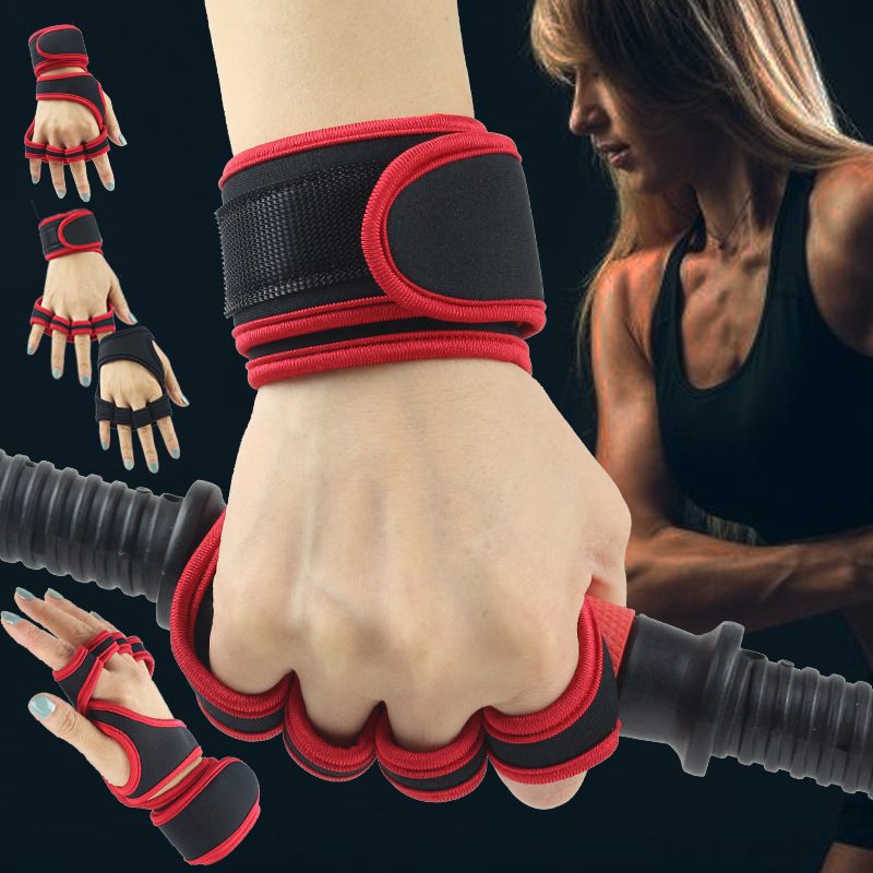 Workout Glove Gym - ฟิตเนสผู้ชายผู้หญิงถุงมือยิมยกน้ําหนัก Half Finger ถุงมือป้องกันข้อมือการฝึกอบรม Dumbbells Anti-Callus