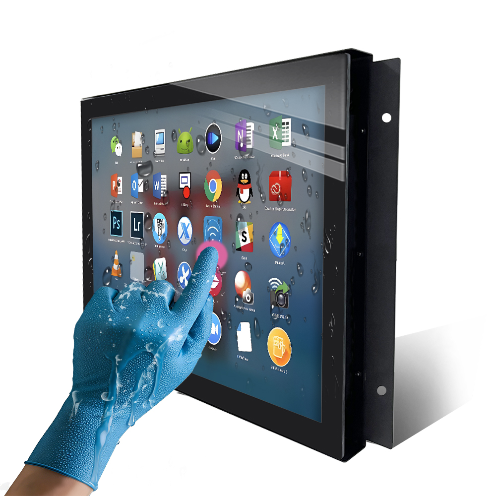 Touchscreen Glove Capacitive - จอภาพอุตสาหกรรมแบบเปิดขนาด 10.1 21.5 27 นิ้ว แบบสัมผัสกันน้ำ