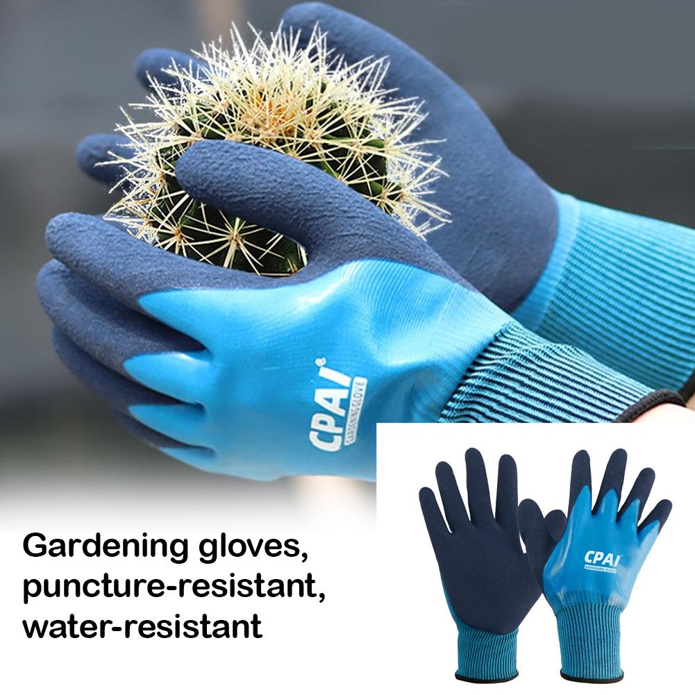 Gardening Glove Waterproof - ถุงมือทำสวนกันน้ำกันแทง สำหรับงานชายหาด ปลูกดอกไม้ ปลูกกุหลาบ กำจัดวัชพืช บำรุงรักษาสวน