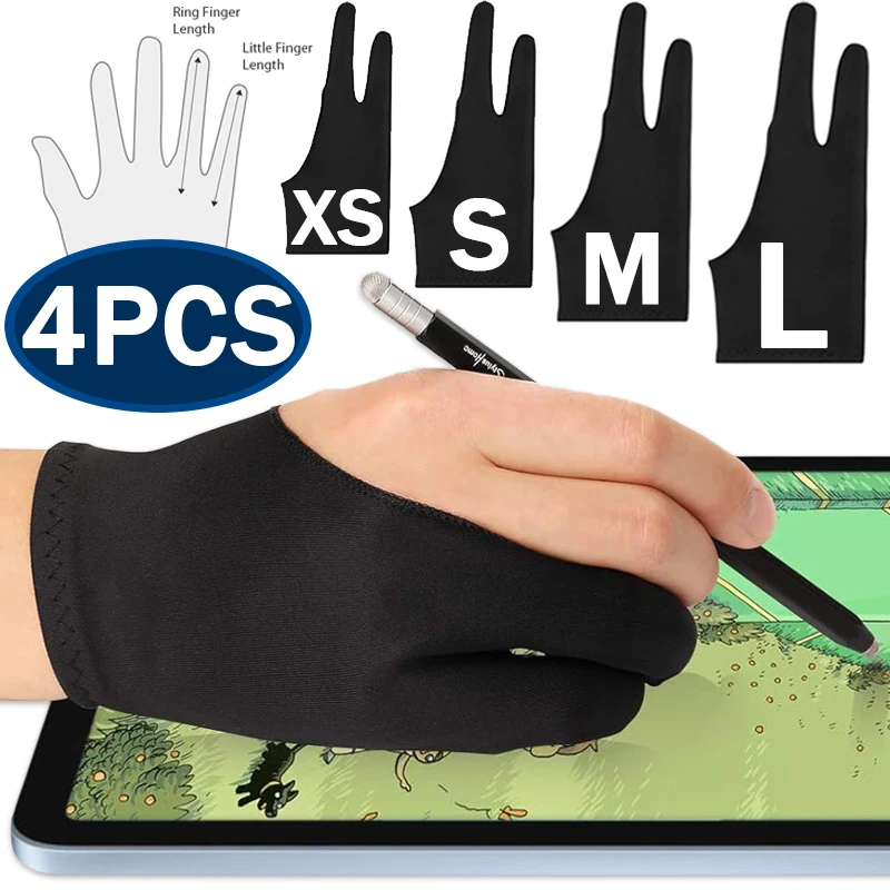 Touchscreen Glove Capacitive - ถุงมือสำหรับวาดภาพ ป้องกันการสัมผัสโดยฝ่ามือ แบบสองนิ้ว สำหรับ Apple iPad