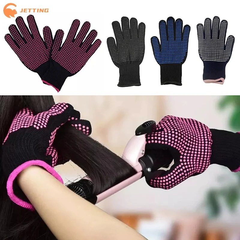 Heat Resistant Glove - 1 ชิ้นถุงมือจัดแต่งทรงผมสำหรับร้านทำผม ถุงมือสองด้านสำหรับยืดผม ดัดผม ทำผม ทนความร้อน