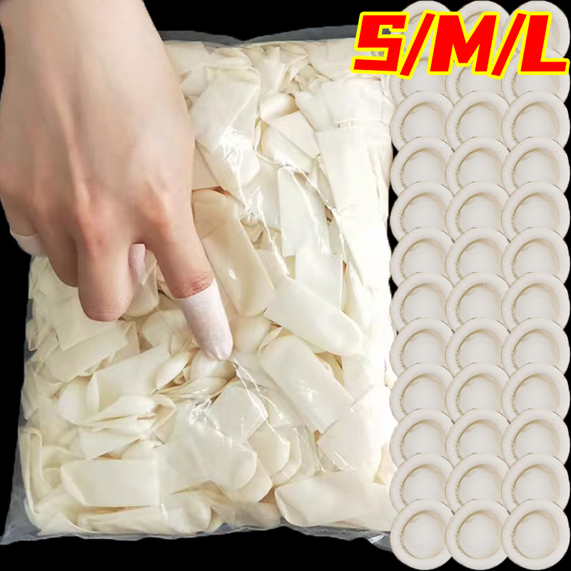 Rubber Glove Cleaning - 50-200 PC Non-SLIP นิ้วมือทิ้ง Frosted Finger