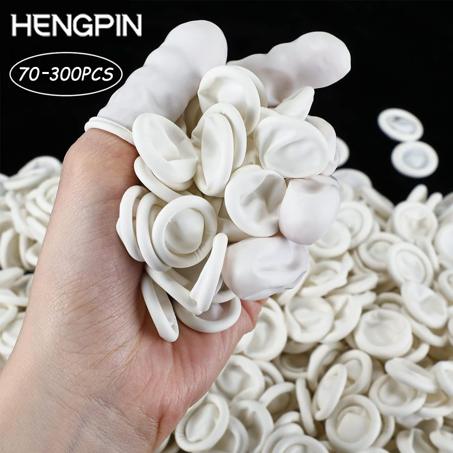 Latex Disposable Glove - ถุงมือป้องกันปลายนิ้ว HENGPIN 70/300 ชิ้น แบบใช้แล้วทิ้ง สีขาว