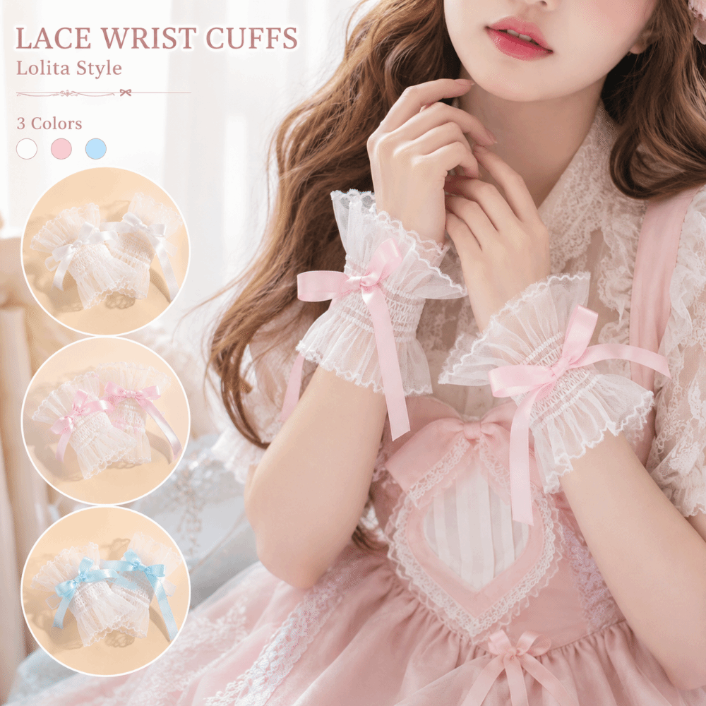 Fingerless Glove Knit - ปลอกแขนจีบระบายแบบถอดได้ สไตล์ Y2K ปลอกแขนลูกไม้แบบไม่มีนิ้ว ปลอกแขนลูกไม้ประดับโบว์ สำหรับฤดูใบไม้ผลิและฤดูใบไม้ร่วง
