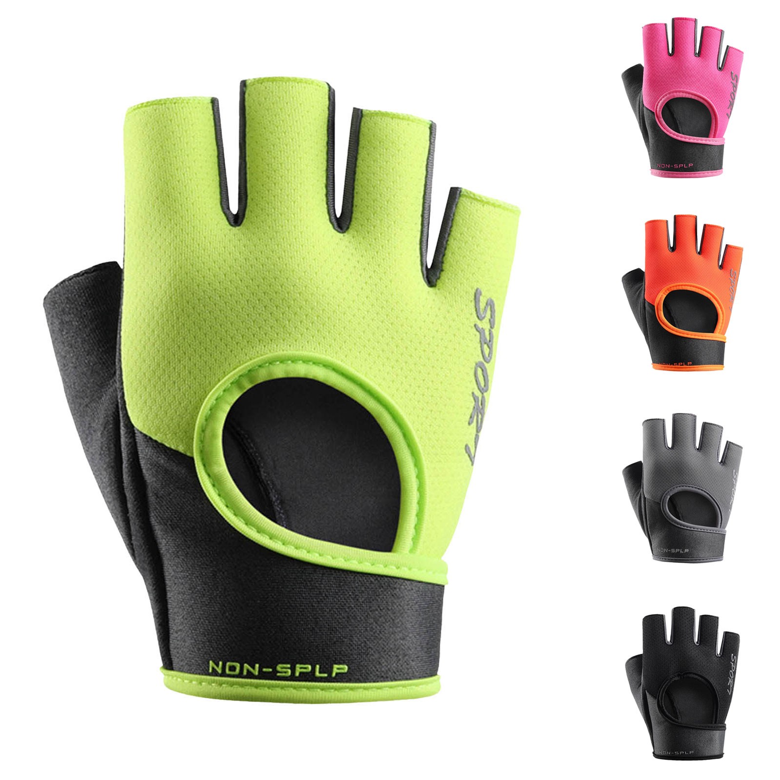 Workout Glove Gym - ถุงมือปั่นจักรยานแบบครึ่งนิ้ว ระบายอากาศ กันลื่น ถุงมือจักรยานเสือภูเขา ซับเหงื่อ ยืดหยุ่น