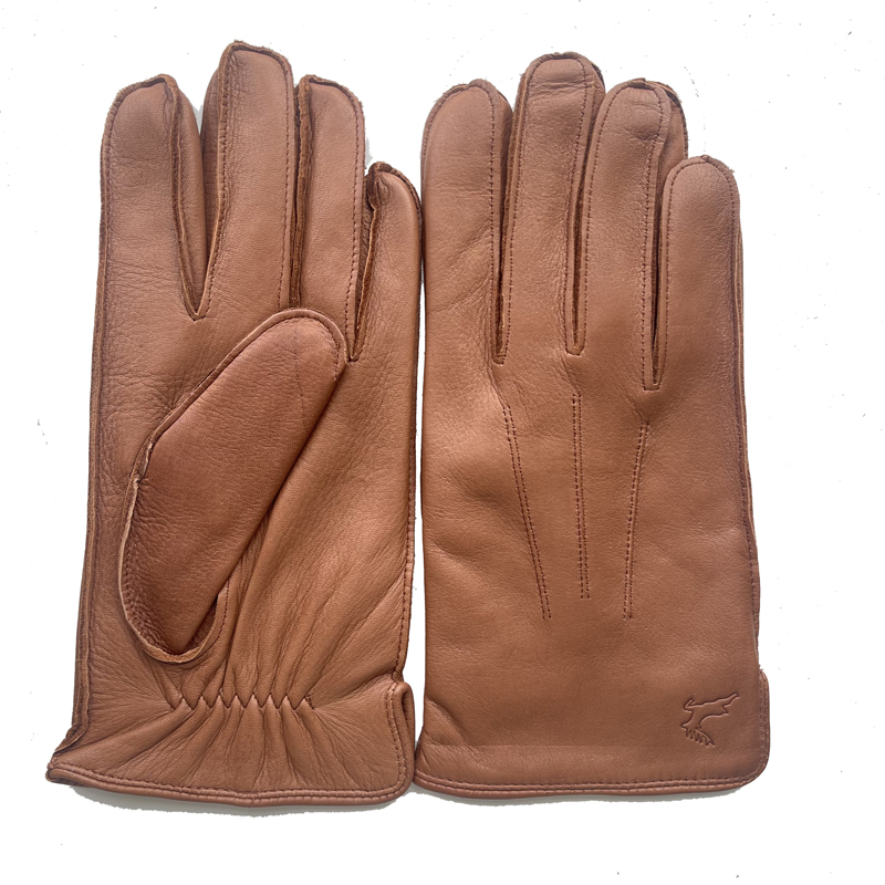 Wool Glove Lined - คุณภาพสูง Man Deerskin ถุงมือหนังชายของแท้หนังหนาขนสัตว์เรียงราย Mittens 2025