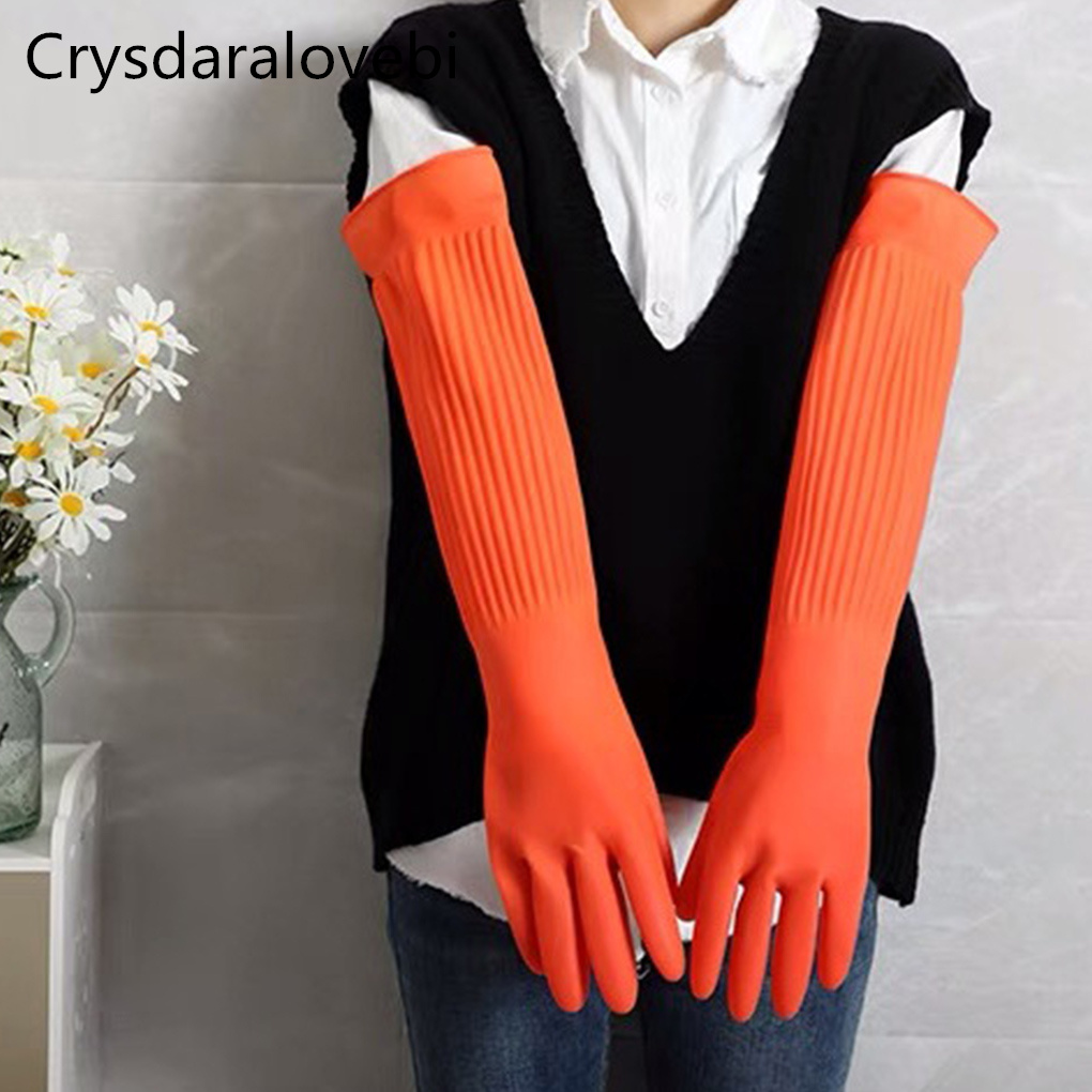 Rubber Glove Cleaning - 45/55 ซม.กันน้ำถุงมือที่ใช้ในครัวเรือนอุ่นล้างจานถุงมือน้ำฝุ่นทำความสะอาดยาวถุงมือครัวเครื่องมือ