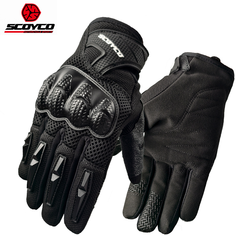 Cycling Glove Padded - Scoyco ถุงมือขี่รถจักรยานยนต์หน้าจอสัมผัสถุงมือมอเตอร์ไซด์ Anti-Skid Breathable Moto จักรยาน