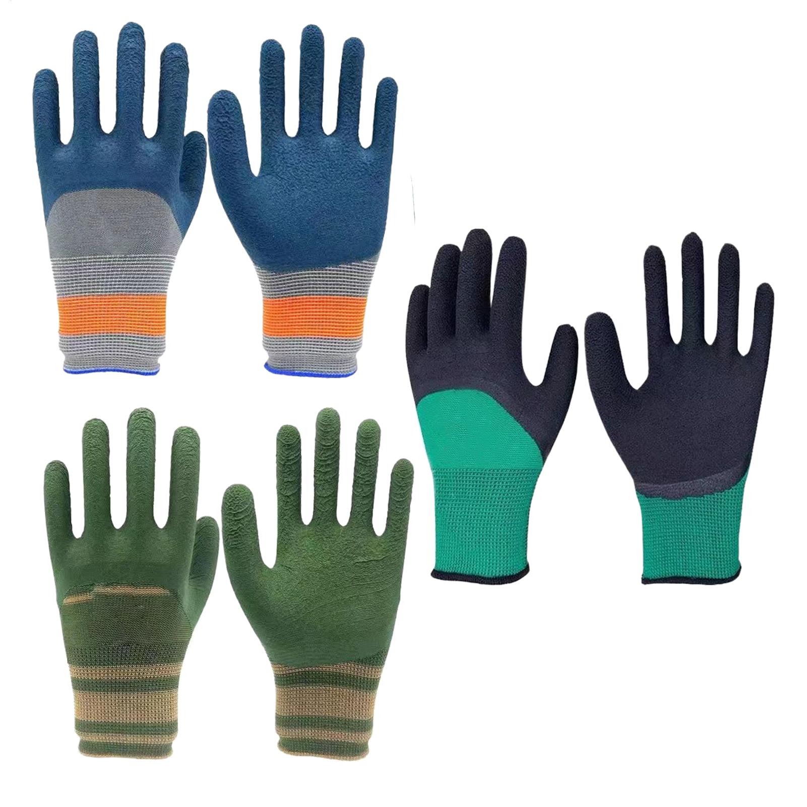 Gardening Glove Waterproof - ถุงมือทำสวน 1 คู่ ถุงมือทำสวนยางกันน้ำ อุปกรณ์ป้องกันกันลื่นสำหรับทำสวนพืชผักดอกไม้