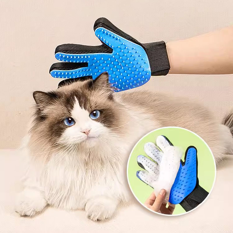 Rubber Glove Cleaning - สัตว์เลี้ยงผมลบถุงมือยาง Cat Grooming Hair Deshedding แปรงหวีสุนัขสําหรับ