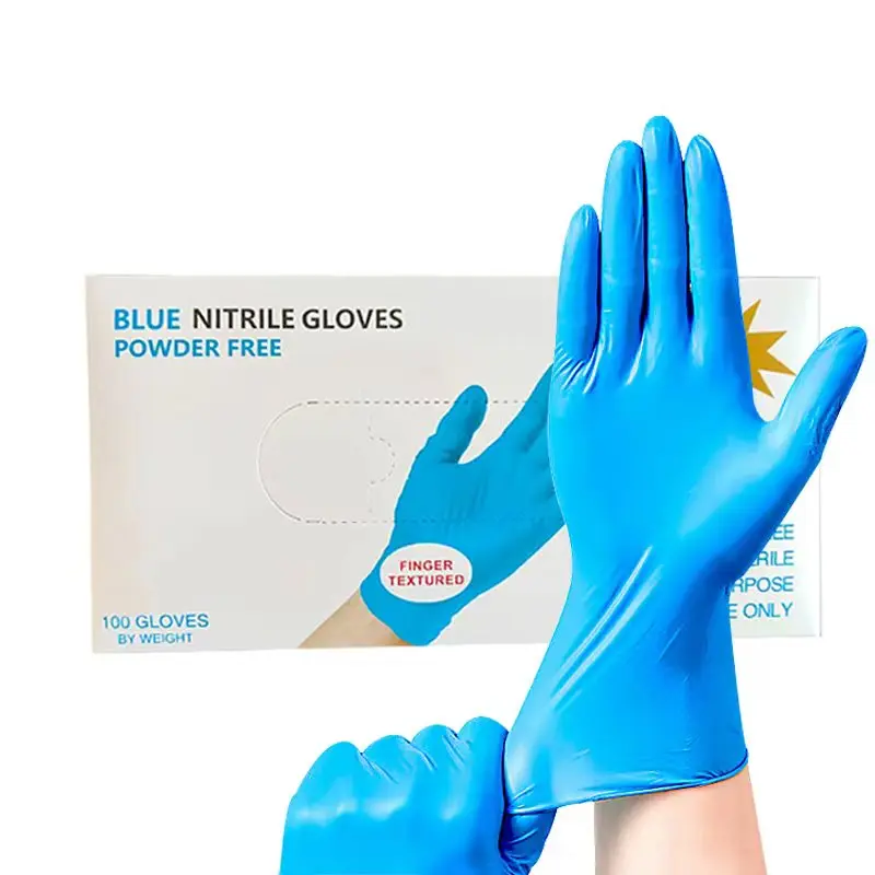 Rubber Glove Cleaning - ถุงมือเด็กแบบใช้แล้วทิ้ง ถุงมือยางไนไตรล์สำหรับเด็ก ถุงมือหนาสำหรับโรงเรียน ทำความสะอาดบ้าน ยางสีฟ้า อะมากิ