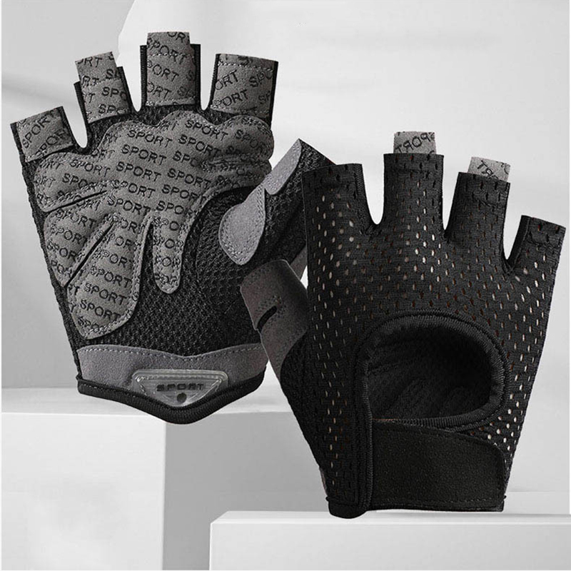 Workout Glove Gym - ฤดูร้อนถุงมือฟิตเนสBreathable Sun Protectionขี่จักรยานถุงมือครึ่งนิ้วGym Non Slip Men