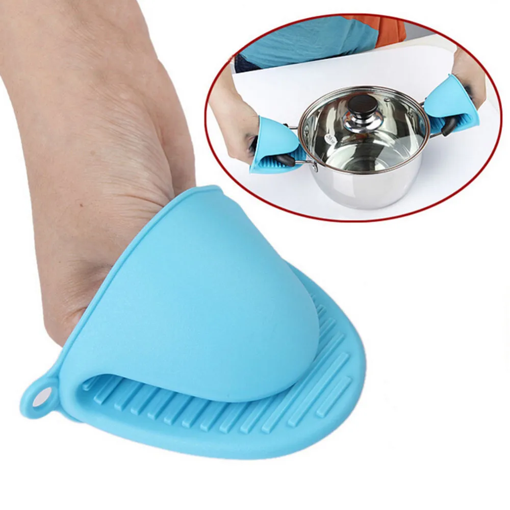 Oven Mitt Silicone - 2PCS ครัวเตาอบ Mitts ซิลิโคนความร้อนฉนวนกันความร้อนถุงมือคลิป Thicken เบเกอรี่ซิลิโคนเตาอบ