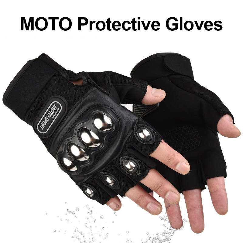 Motorcycle Glove Knuckle - ถุงมือมอเตอร์ไซค์สำหรับผู้ชาย ถุงมือป้องกันการกระแทกแบบยุทธวิธีสำหรับปั่นจักรยานเสือภูเขา ป้องกันการกระแทกที่ข้อนิ้ว ป้องกันการลื่น ถุงมือมอเตอร์ครอสสำหรับกีฬากลางแจ้ง