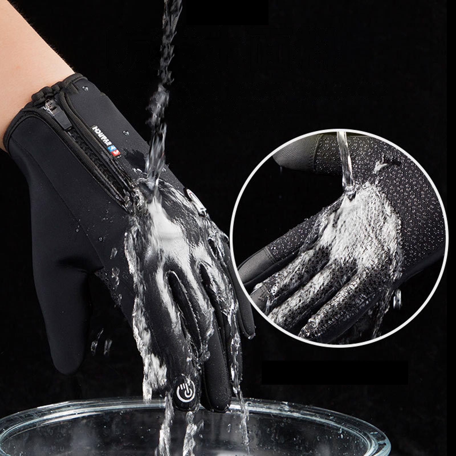 Winter Glove Insulated - ถุงมือสโนว์บอร์ดกันลม ถุงมือปั่นจักรยานแบบเก็บความร้อนสำหรับกีฬาฤดูหนาวและเดินป่า