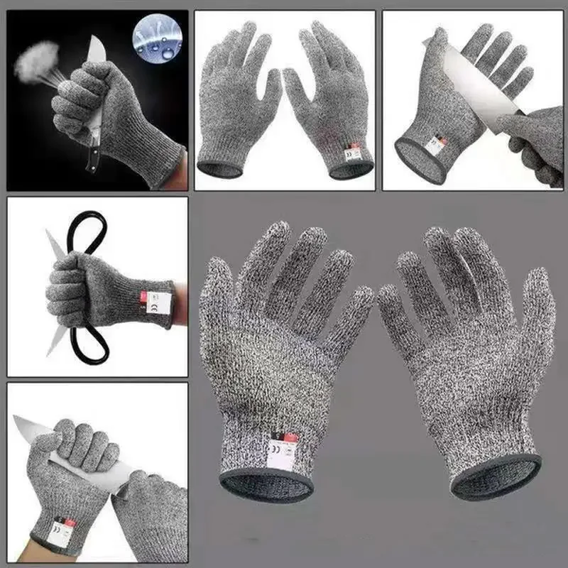 Cut Resistant Glove - ถุงมือกันบาดระดับ 5 ป้องกันการแทงทะลุ ทำจากโลหะ สำหรับงานครัว งานชำแหละเนื้อ