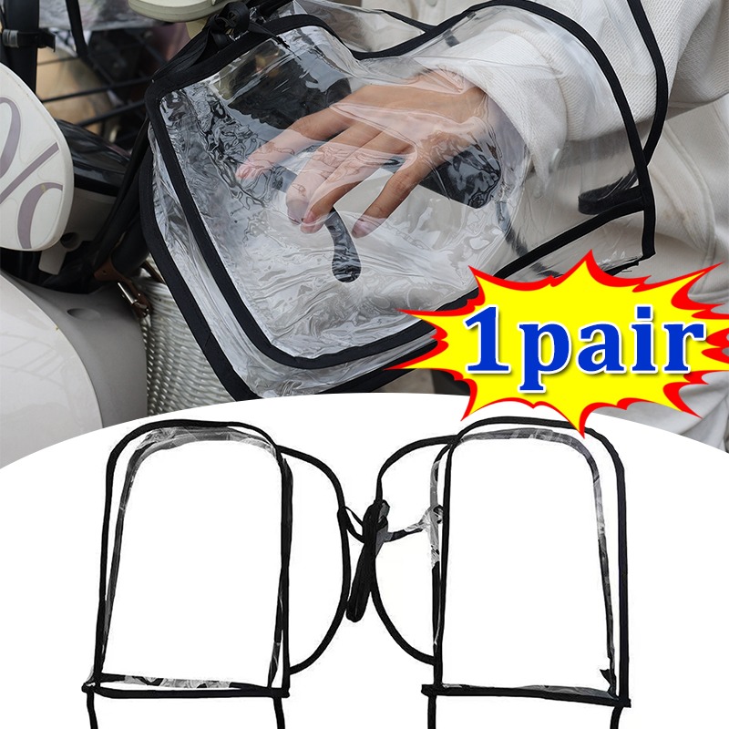 Heat Resistant Glove - ปลอกหุ้มแฮนด์มอเตอร์ไซค์กันน้ำสำหรับฤดูหนาว อุปกรณ์ป้องกันความร้อนและลม ให้ความอบอุ่นสำหรับนักขี่