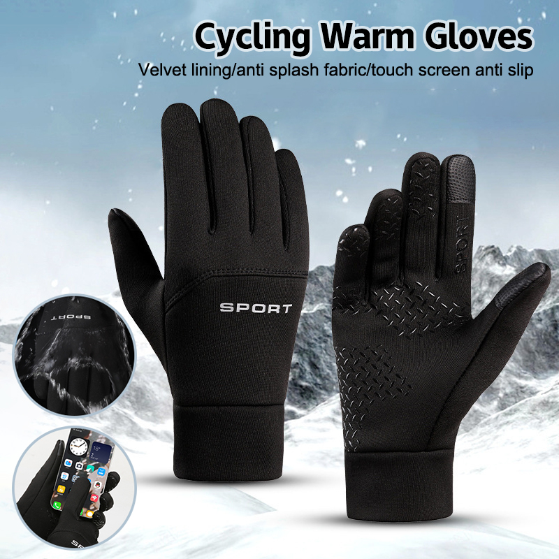 Magic Touch Glove - ถุงมือวิ่งกีฬากลางแจ้งฤดูหนาวถุงมือเต็มนิ้วสำหรับผู้ชายถุงมือเล่นฟิตเนสยิมทัชสกรีน