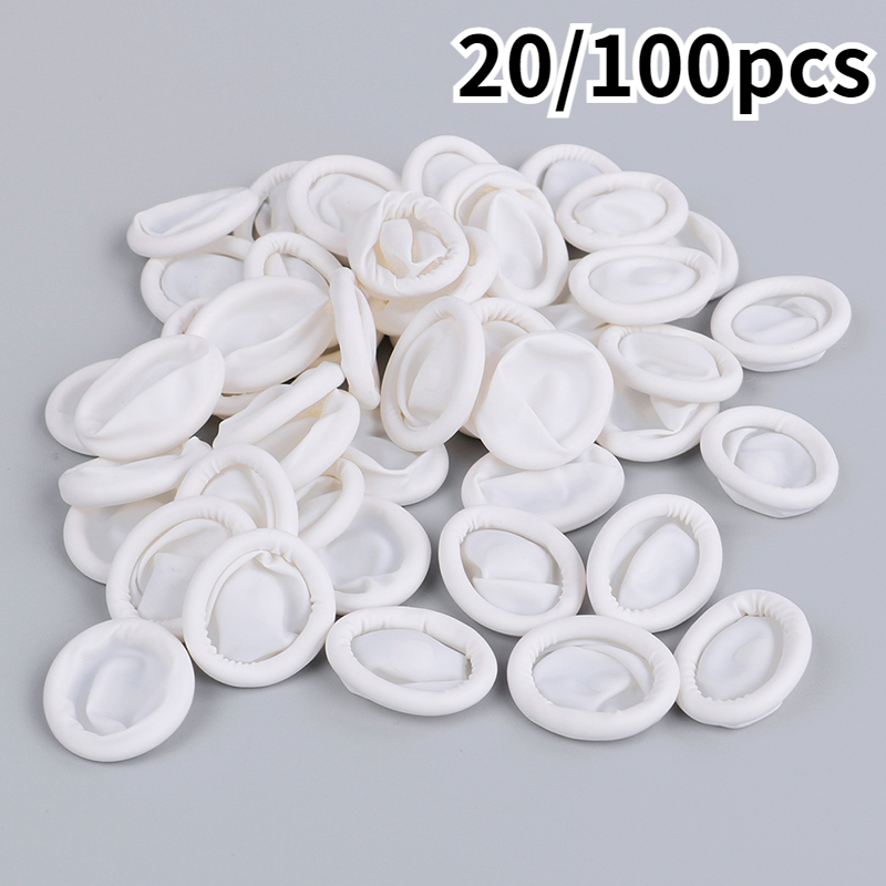 Latex Disposable Glove - ถุงมือยางลาเท็กซ์ป้องกันไฟฟ้าสถิตย์แบบใช้แล้วทิ้ง20/100ชิ้นถุงมือสำหรับต่อคิ้วอุปกรณ์เครื่องมือถอดออกได้จริง