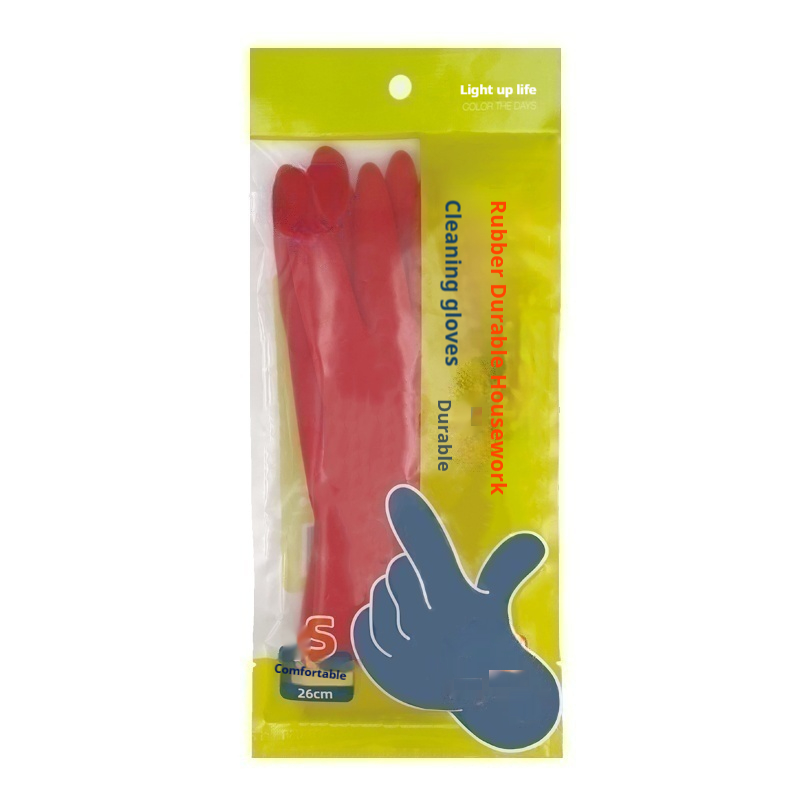 Dish Glove Rubber - ถุงมือยางลาเท็กซ์ที่ทนทาน - ถุงมือในครัวเรือนกันน้ําสําหรับทําความสะอาดห้องครัว ความต้านทานผงซักฟอก และการซักรีด
