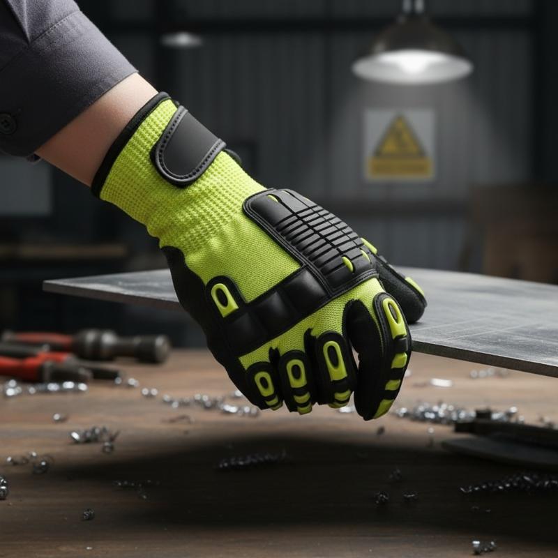Work Glove Impact - ถุงมือทำงานป้องกันการบาด ป้องกันการสั่นสะเทือน ป้องกันแรงกระแทก ป้องกันน้ำมัน พร้อมเคลือบไนไตรล์บริเวณฝ่ามือ สำหรับการทำงาน