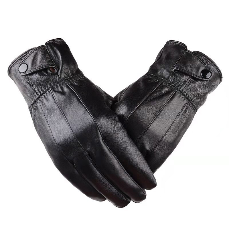 ถุงมือกันน้ำสำหรับกีฬาสีดำผู้ช - Leather Driving Glove บทวิจารณ์และราคา