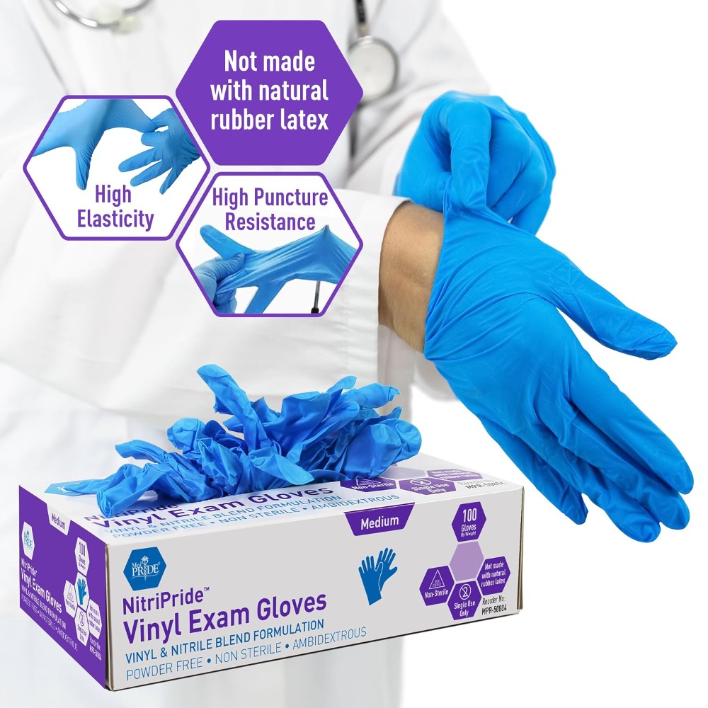 ถุงมือตรวจโรคผสมไนไตรล์/ไวนิล  - Exam Glove Nitrile บทวิจารณ์และราคา