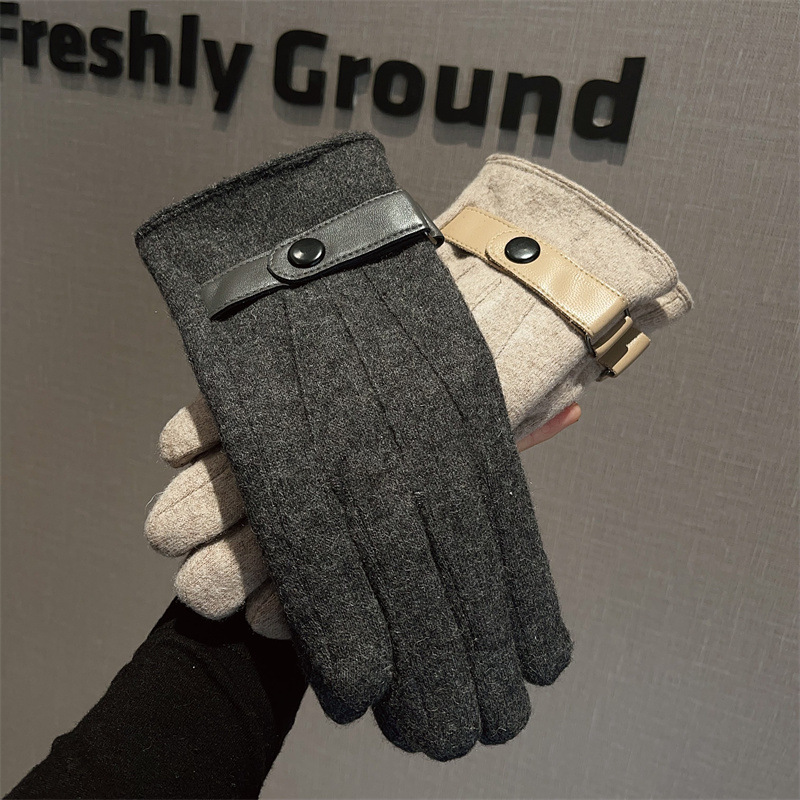 ถุงมือผู้ชาย ผ้าขนสัตว์ บุขนแก - Wool Glove Lined บทวิจารณ์และราคา