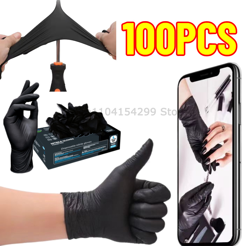 ถุงมือไนไตรล์กันน้ำแบบใช้แล้วท - Nitrile Mechanic Glove บทวิจารณ์และราคา