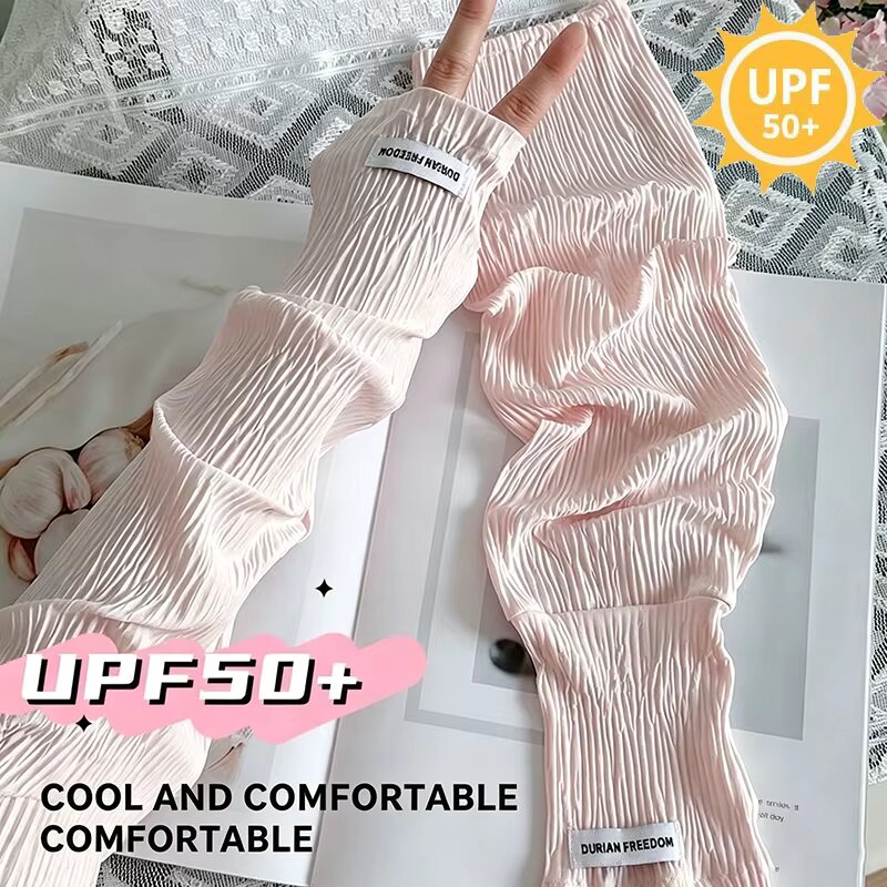 ปลอกแขนกันแดดผ้าไหมน้ำแข็งสำหร - Fingerless Glove Knit บทวิจารณ์และราคา