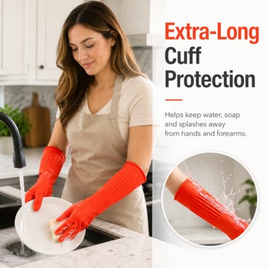 ถุงมือยางล้างจาน 2 คู่ - ถุงมื - Dish Glove Rubber บทวิจารณ์และราคา