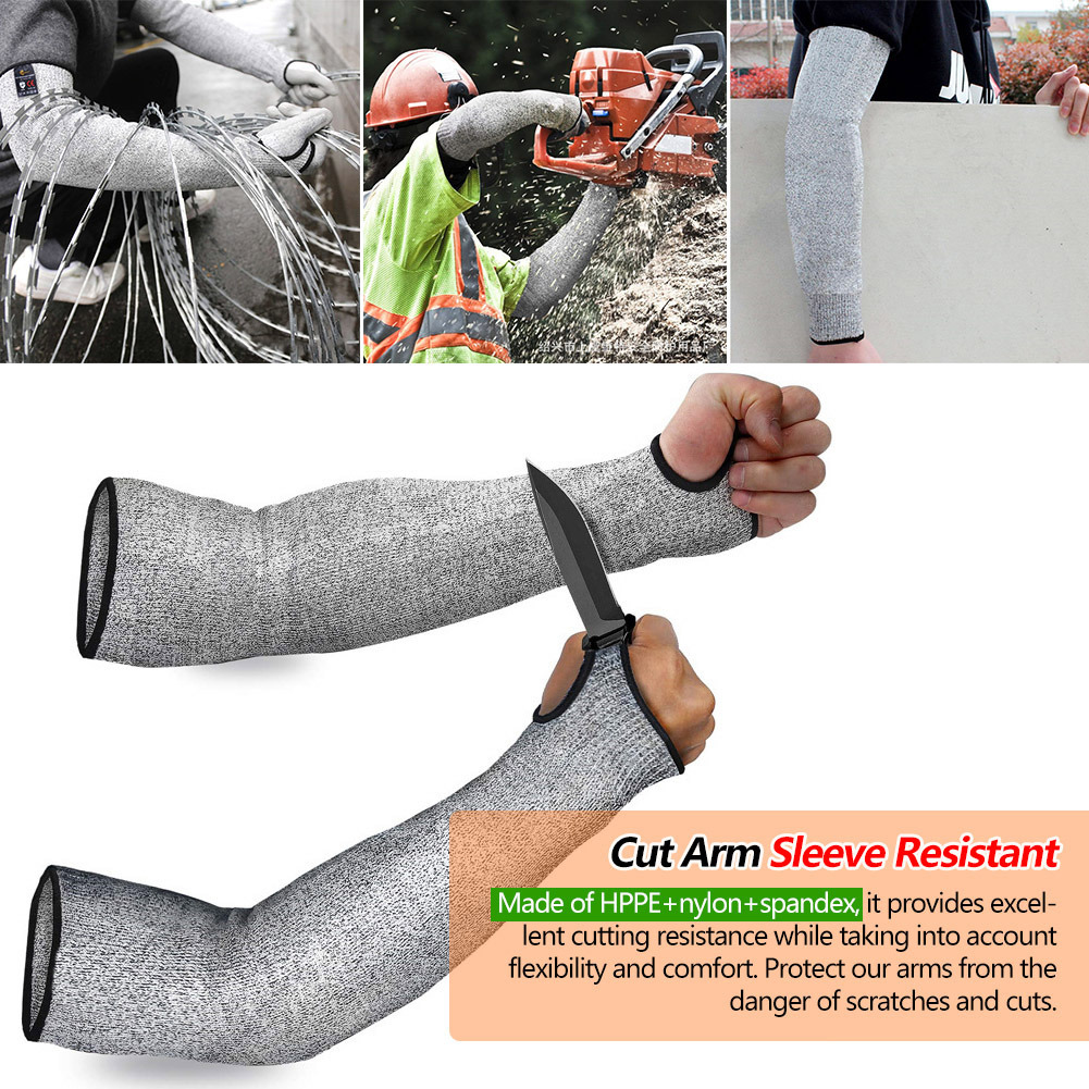 ระดับ5 HPPE ทำงานแขนแขนถุงมือค - Cut Resistant Glove บทวิจารณ์และราคา
