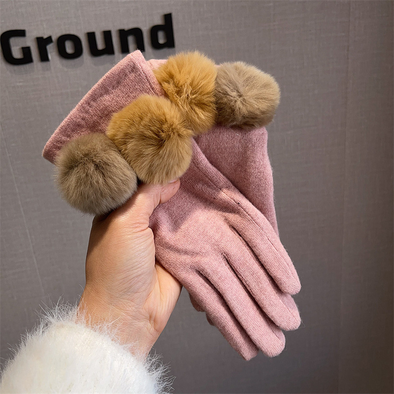 ถุงมือผู้หญิง ผ้าขนสัตว์ลายสก๊ - Wool Glove Lined บทวิจารณ์และราคา