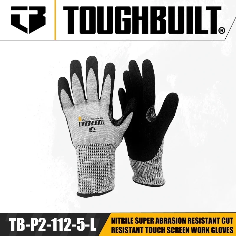 TOUGHBUILT TB-P2-112-5-L ไนไตร - Nitrile Mechanic Glove บทวิจารณ์และราคา