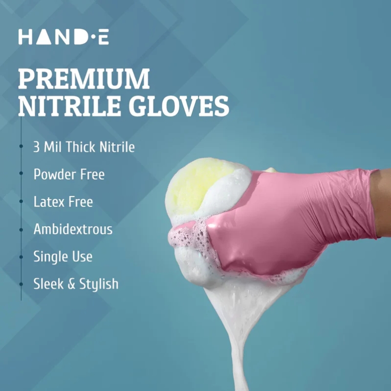 ถุงมือไนไตรล์สีชมพูแบบใช้แล้วท - Nitrile Mechanic Glove บทวิจารณ์และราคา