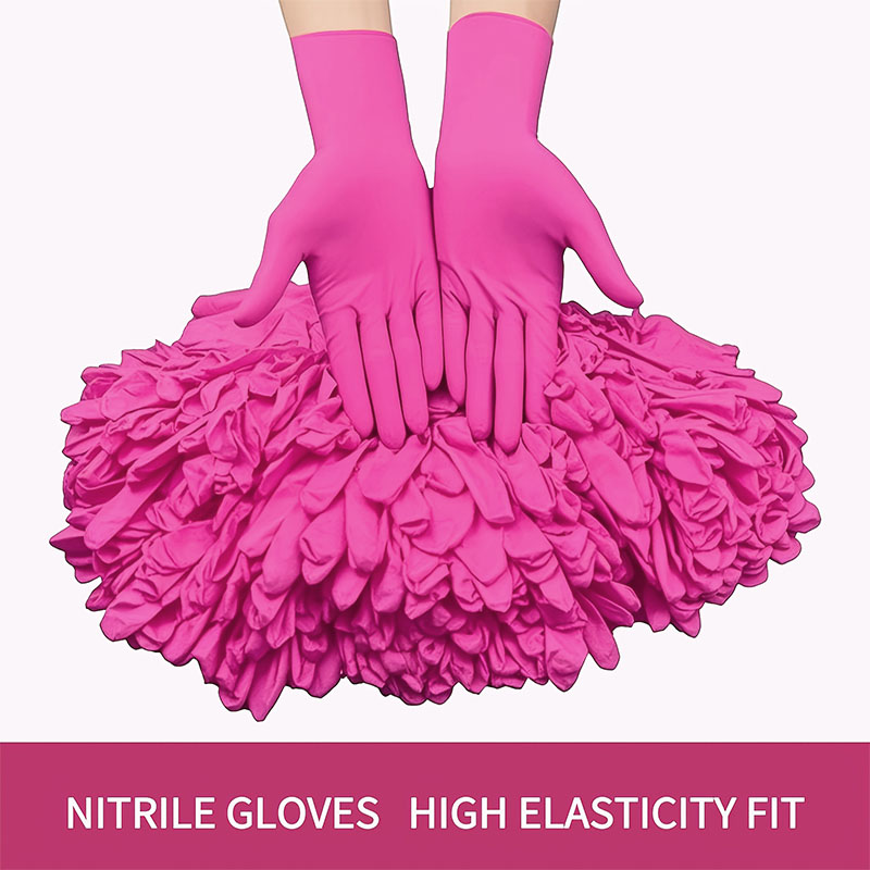 10-100PCS ถุงมือไนไตรล์สีชมพูแ - Nitrile Mechanic Glove บทวิจารณ์และราคา