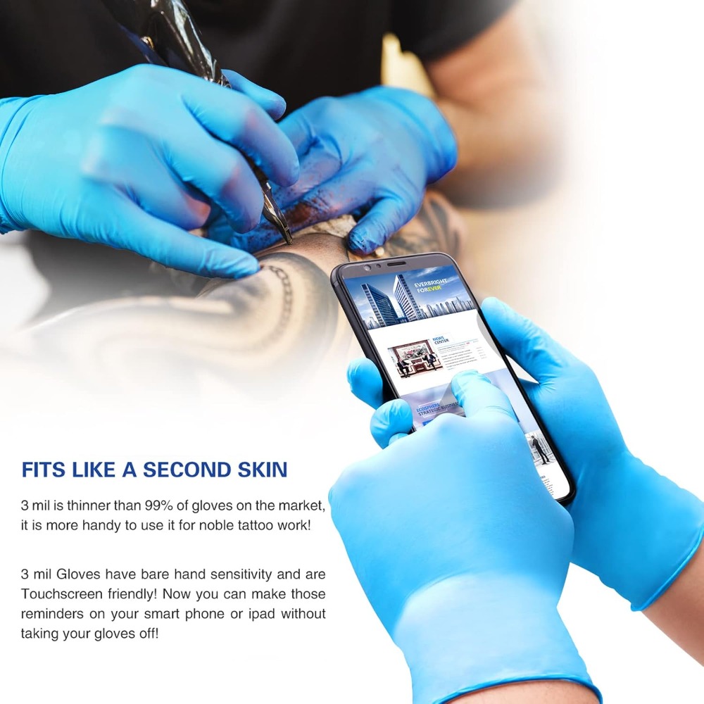 ถุงมือไนไตรล์แบบใช้แล้วทิ้ง ปร - Exam Glove Nitrile บทวิจารณ์และราคา
