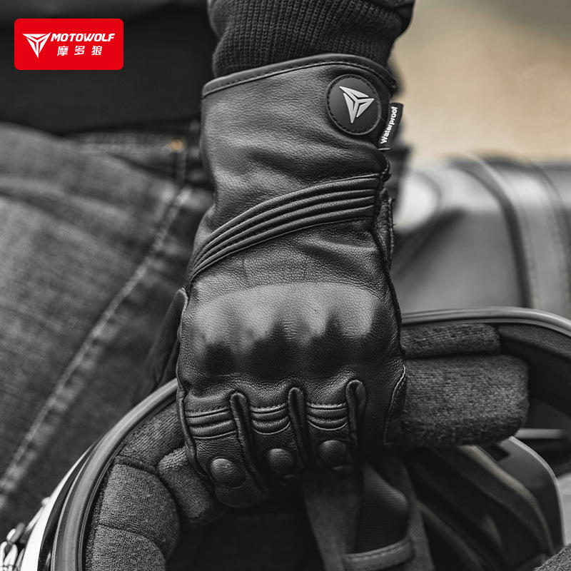 ถุงมือมอเตอร์ไซค์ฤดูหนาวสำหรับ - Motorcycle Glove Knuckle บทวิจารณ์และราคา