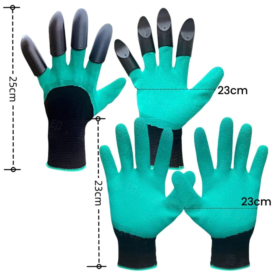 1 คู่ถุงมือทำสวนพร้อมกรงเล็บ ถ - Gardening Glove Waterproof บทวิจารณ์และราคา