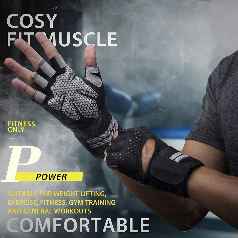 ถุงมือออกกำลังกายแบบครึ่งนิ้ว  - Workout Glove Gym บทวิจารณ์และราคา