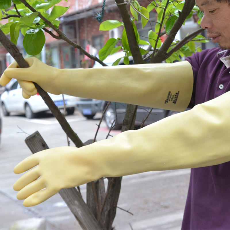 ยาวหนาหนาทำความสะอาดจานล้างในค - Dish Glove Rubber บทวิจารณ์และราคา