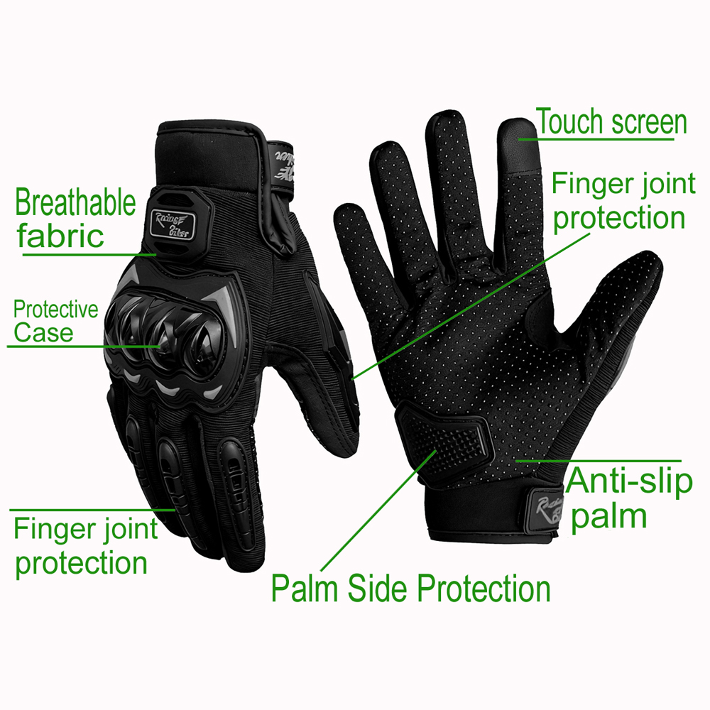 ถุงมือมอเตอร์ไซค์สำหรับผู้ชาย  - Motorcycle Glove Knuckle บทวิจารณ์และราคา