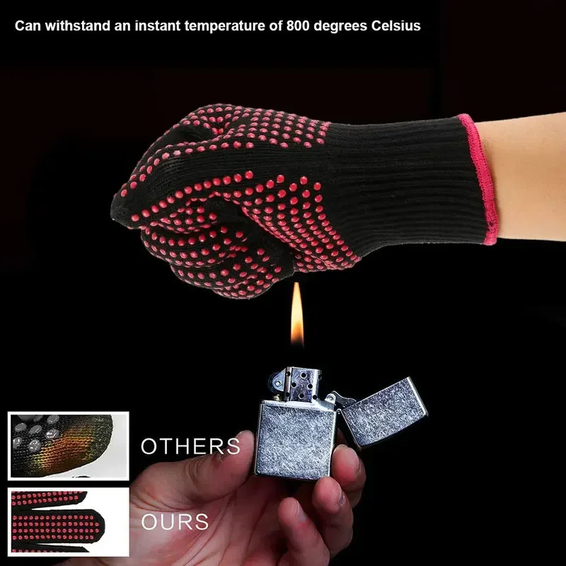 ถุงมือซิลิโคนกันลื่น 1 คู่ สำห - Oven Mitt Silicone บทวิจารณ์และราคา