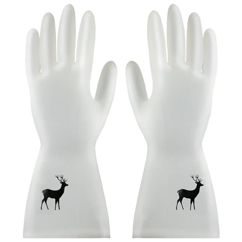 กันน้ํายางจานถุงมือล้างจานห้อง - Dish Glove Rubber บทวิจารณ์และราคา