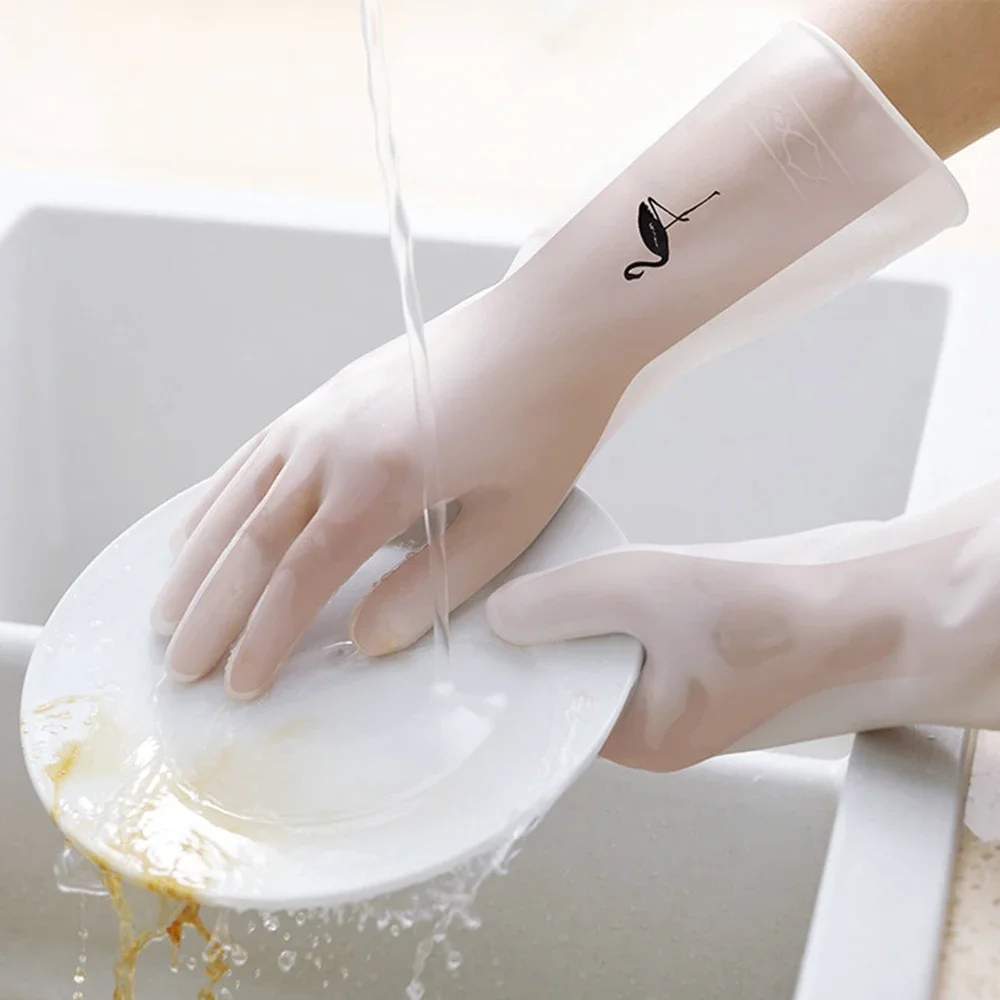 กันน้ํายางจานถุงมือล้างจานห้อง - Dish Glove Rubber บทวิจารณ์และราคา