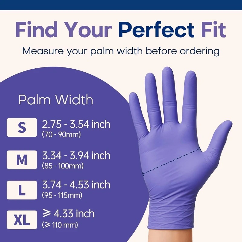 ถุงมือไนไตรล์สีม่วงนุ่มพิเศษแบ - Exam Glove Nitrile บทวิจารณ์และราคา