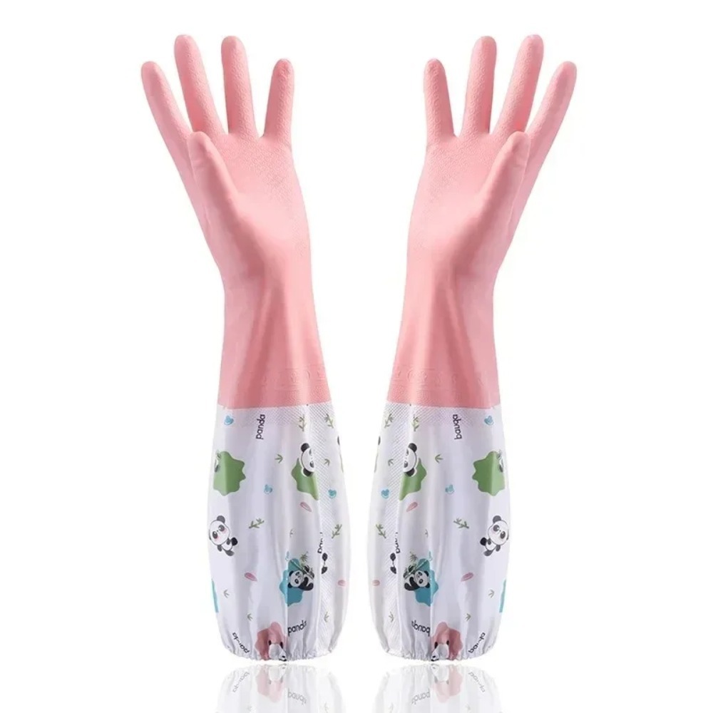 ถุงมือยางกันน้ำแบบยาวสำหรับล้า - Dish Glove Rubber บทวิจารณ์และราคา